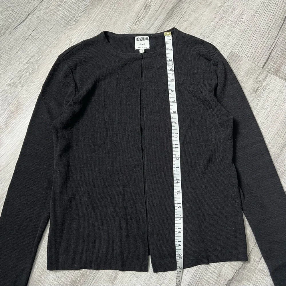 MOSCHINO Jeans Cardigan EU Size 38 US 4 Black